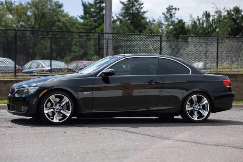Black BMW coupe with professionally tinted windows.